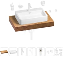 Раковина Wellsee 60 см со столешницей 80 см Halcyon 201011940 в наборе 10 в 1