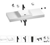 Раковина 40 см со столешницей 120 см Wellsee Doux в наборе 10 в 1 201009357
