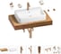 Раковина Wellsee 60 см со столешницей 80 см Halcyon 201011939 в наборе 10 в 1 1