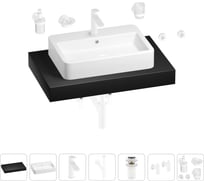 Раковина Wellsee 60 см со столешницей 80 смHalcyonв наборе 10 в 1 201011965