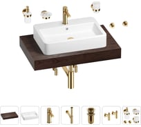 Раковина Wellsee 60 см со столешницей 80 смHalcyonв наборе 10 в 1 201011948