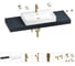 Раковина 70 см со столешницей 140 см Wellsee Graceful Pro в наборе 10 в 201012768 1