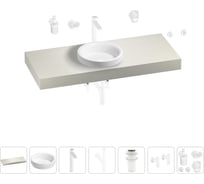 Раковина Wellsee 40 см со столешницей 120 смDouxв наборе 10 в 1 201009755
