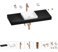 Раковина 40 см со столешницей 120 см Wellsee Doux в наборе 10 в 1 201009374