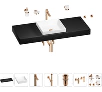 Раковина 40 см со столешницей 120 см Wellsee Doux в наборе 10 в 1 201009379