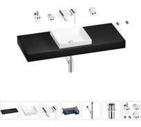 Раковина 40 см со столешницей 120 см Wellsee Doux в наборе 9 в 1 201009386