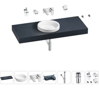 Раковина Wellsee 40 см со столешницей 120 смDouxв наборе 9 в 1 201009781