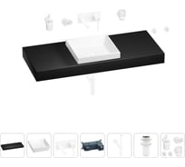 Раковина 40 см со столешницей 120 см Wellsee Doux в наборе 9 в 1 201009390