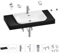 Раковина Wellsee 65 см со столешницей 100 см Eclatant 2.0 201013286 в наборе 10 в 1