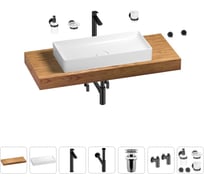 Раковина 75 см со столешницей 120 см Wellsee Pure BY Wellsee в наборе 10 в 201011712
