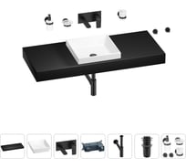 Раковина 40 см со столешницей 120 см Wellsee Doux в наборе 9 в 1 201009382