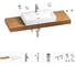 Раковина Wellsee 70 см со столешницей 140 смGraceful Proв наборе 10 в 1 201012771 1