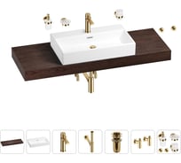 Раковина Wellsee 70 см со столешницей 140 смGraceful Proв наборе 10 в 1 201012788