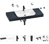 Раковина Wellsee 65 см со столешницей 120 см Eclatant 2.0 201013307 в наборе 10 в 1