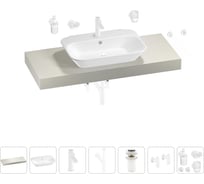 Раковина Wellsee 65 см со столешницей 120 см Eclatant 201013120 в наборе 10 в 1