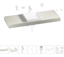 Раковина 40 см со столешницей 140 см Wellsee Doux в наборе 10 в 1 201009400
