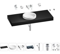 Раковина 40 см со столешницей 120 см Wellsee Doux в наборе 9 в 1 201009866