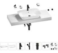 Раковина Wellsee 65 см со столешницей 120 см Eclatant 201013157 в наборе 10 в 1