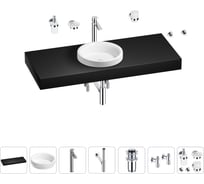 Раковина 40 см со столешницей 120 см Wellsee Doux в наборе 10 в 1 201009851