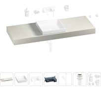 Раковина 40 см со столешницей 140 см Wellsee Doux в наборе 9 в 1 201009410