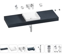 Раковина 40 см со столешницей 140 см Wellsee Doux в наборе 9 в 1 201009421