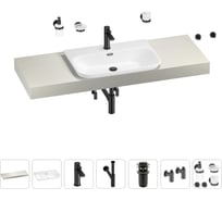 Раковина Wellsee 65 см со столешницей 140 см Eclatant 2.0 201013357 в наборе 10 в 1