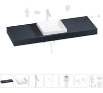 Раковина 40 см со столешницей 140 см Wellsee Doux в наборе 10 в 1 201009420