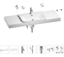 Раковина Wellsee 65 см со столешницей 140 см Eclatant 2.0 201013391 в наборе 10 в 1