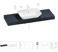 Раковина Wellsee 65 см со столешницей 140 см Eclatant 201013190 в наборе 10 в 1