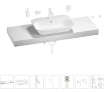 Раковина Wellsee 65 см со столешницей 140 см Eclatant 201013215 в наборе 10 в 1