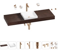 Раковина 40 см со столешницей 140 см Wellsee Doux в наборе 10 в 1 201009454