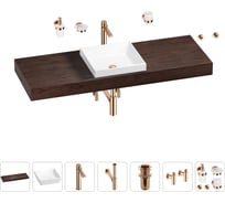 Раковина 40 см со столешницей 140 см Wellsee Doux в наборе 10 в 1 201009459