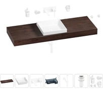 Раковина 40 см со столешницей 140 см Wellsee Doux в наборе 9 в 1 201009470