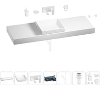 Раковина 40 см со столешницей 140 см Wellsee Doux в наборе 9 в 1 201009485