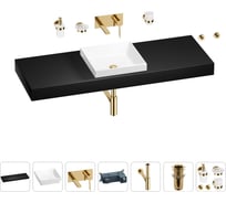 Раковина 40 см со столешницей 140 см Wellsee Doux в наборе 9 в 1 201009508