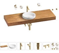 Раковина Wellsee 40 см со столешницей 140 смDouxв наборе 10 в 1 201009918