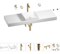 Раковина 40 см со столешницей 140 см Wellsee Doux в наборе 10 в 1 201009473