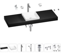 Раковина 40 см со столешницей 140 см Wellsee Doux в наборе 10 в 1 201009491