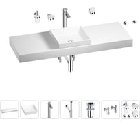 Раковина 40 см со столешницей 140 см Wellsee Doux в наборе 10 в 1 201009471
