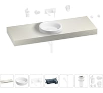 Раковина Wellsee 40 см со столешницей 140 смDouxв наборе 9 в 1 201009890