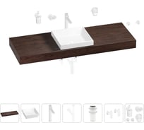 Раковина 40 см со столешницей 140 см Wellsee Doux в наборе 10 в 1 201009460