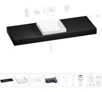 Раковина 40 см со столешницей 140 см Wellsee Doux в наборе 9 в 1 201009510