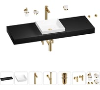 Раковина 40 см со столешницей 140 см Wellsee Doux в наборе 10 в 1 201009493