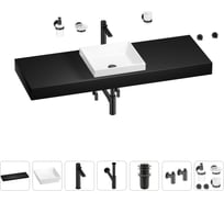 Раковина 40 см со столешницей 140 см Wellsee Doux в наборе 10 в 1 201009497