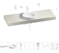 Раковина Wellsee 40 см со столешницей 140 смDouxв наборе 10 в 1 201009880