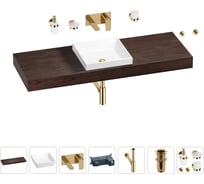 Раковина 40 см со столешницей 140 см Wellsee Doux в наборе 9 в 1 201009463