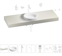 Раковина Wellsee 40 см со столешницей 140 смDouxв наборе 10 в 1 201009875
