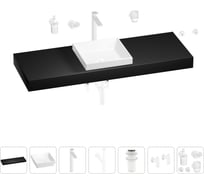 Раковина 40 см со столешницей 140 см Wellsee Doux в наборе 10 в 1 201009495