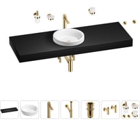 Раковина 40 см со столешницей 140 см Wellsee Doux в наборе 10 в 1 201009978