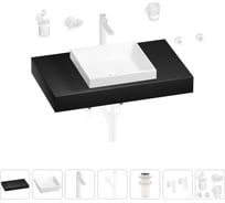 Раковина 40 см со столешницей 80 см Wellsee Doux в наборе 10 в 1 201009140